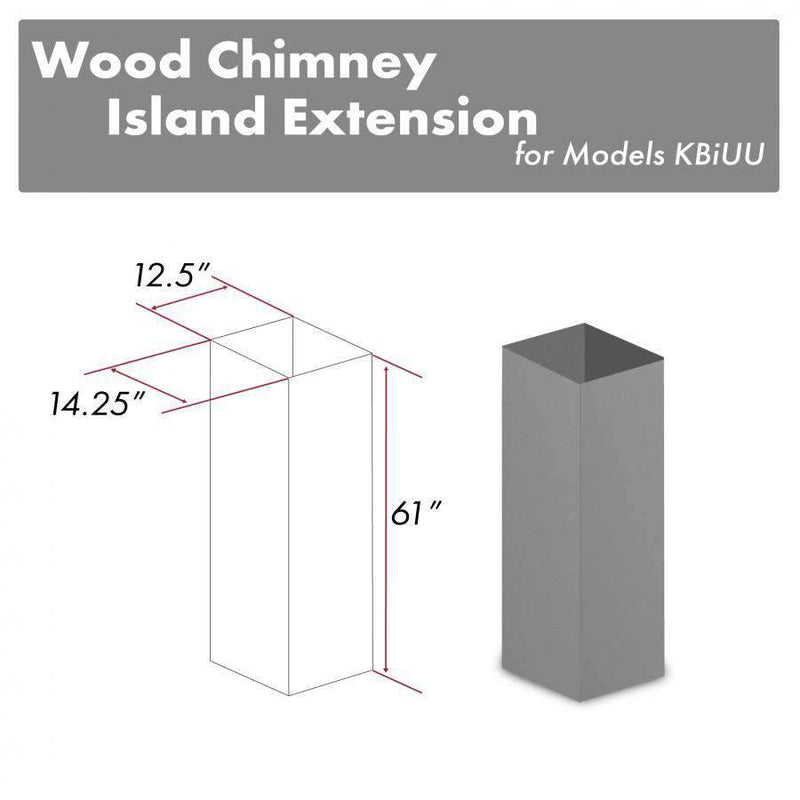 ZLINE 61" Wooden Chimney Extension for Ceilings up to 12.5 ft. (KBiUU-E) Range Hood Accessories ZLINE 