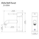 ZLINE Aloha Bath Faucet in Matte Black (ALH-BF-MB) Bathroom Faucet ZLINE 