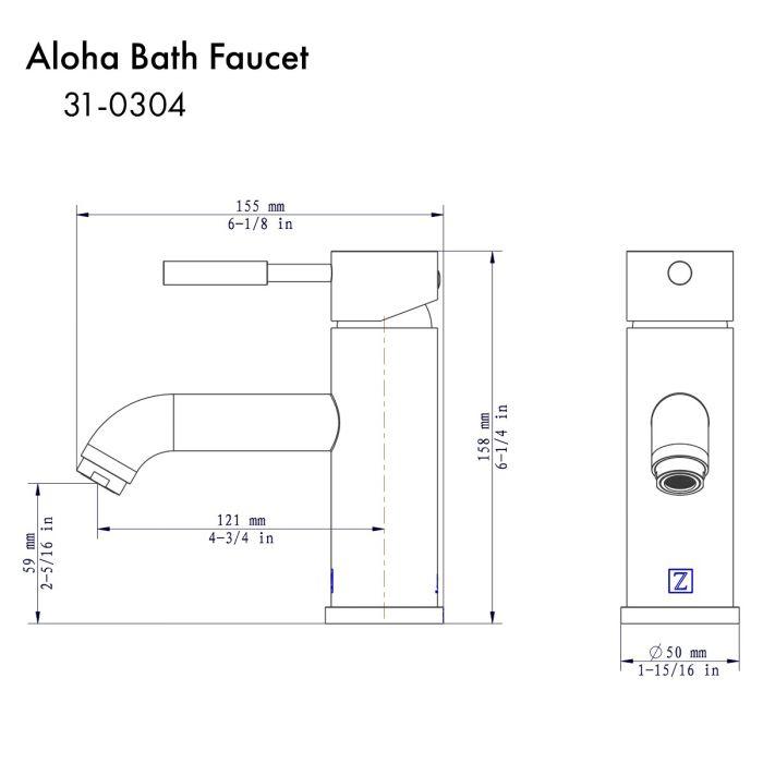 ZLINE Aloha Bath Faucet in Matte Black (ALH-BF-MB) Bathroom Faucet ZLINE 