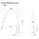 ZLINE Arthur Kitchen Faucet in Matte Black (ATH-KF-MB) Kitchen Faucet ZLINE 