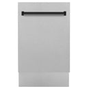 ZLINE Autograph Edition 18" Compact 3rd Rack Top Control Dishwasher in DuraSnow Stainless Steel with Matte Black Handle, 51dBa (DWVZ-SN-18-MB) Dishwashers ZLINE 