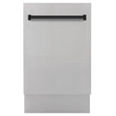 ZLINE Autograph Edition 18" Compact 3rd Rack Top Control Dishwasher in Stainless Steel with Matte Black Handle, 51dBa (DWVZ-304-18-MB) Dishwashers ZLINE 