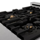 ZLINE Autograph Edition 24" 2.8 cu. ft. Dual Fuel Range with Gas Stove and Electric Oven in DuraSnow® Stainless Steel with Matte Black Accents (RASZ-SN-24-MB) Ranges ZLINE 
