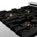 ZLINE Autograph Edition 24" 2.8 cu. ft. Dual Fuel Range with Gas Stove and Electric Oven in Stainless Steel with Matte Black Accents (RAZ-24-MB) Ranges ZLINE 