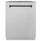 ZLINE Autograph Edition 24-Inch 3rd Rack Top Control Tall Tub Dishwasher in DuraSnow Stainless Steel with Matte Black Handle, 45 dBa (DWMTZ-SN-24-MB)