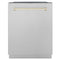 ZLINE Autograph Edition 24-Inch 3rd Rack Top Touch Control  Dishwasher in DuraSnow Stainless Steel with Gold Handle, 45 dBa (DWMTZ-SN-24-G)