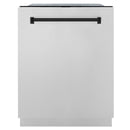ZLINE Autograph Edition 3-Piece Appliance Package - 30" Dual Fuel Range, Wall Mounted Range Hood, & 24" Tall Tub Dishwasher in Stainless Steel with Matte Black Trim (3AKP-RARHDWM30-MB) Appliance Package ZLINE 