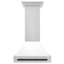 ZLINE Autograph Edition 3-Piece Appliance Package - 30" Gas Range, Wall Mounted Range Hood, & 24" Tall Tub Dishwasher in Stainless Steel and White Door with Matte Black Trim (3AKP-RGWMRHDWM30-MB) Appliance Package ZLINE 