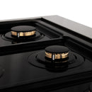 ZLINE Autograph Edition 30" 4.0 cu. ft. Dual Fuel Range with Gas Stove and Electric Oven in DuraSnow® Stainless Steel with Champagne Bronze Accents (RASZ-SN-30-CB) Ranges ZLINE 