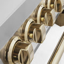 ZLINE Autograph Edition 30" 4.0 cu. ft. Dual Fuel Range with Gas Stove and Electric Oven in Stainless Steel with White Matte Door and Gold Accents (RAZ-WM-30-G) Ranges ZLINE 