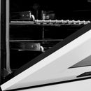 ZLINE Autograph Edition 4-Piece Appliance Package - 48-Inch Stainless Steel Gas Range, Refrigerator with Water Dispenser, Wall Mounted Range Hood, & 24-Inch Tall Tub Dishwasher in White Matte and Matte Black Accents (4AKPR-SGRWMRHDWM48-MB)