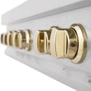 ZLINE Autograph Edition 48" Porcelain Rangetop with 7 Gas Burners in DuraSnow® Stainless Steel and Gold Accents (RTSZ-48-G) Rangetops ZLINE 