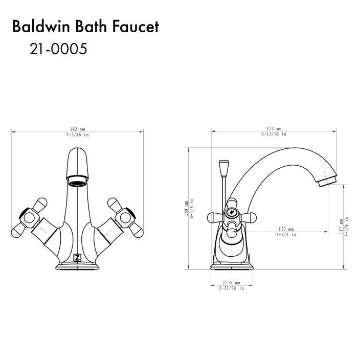 ZLINE Baldwin Bath Faucet in Chrome (BLD-BF-CH) Bathroom Faucet ZLINE 