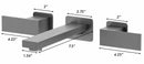 ZLINE Bliss Wall Mount Bath Faucet in Gun Metal (BLS-BFW-GM) Bathroom Faucet ZLINE 