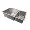 ZLINE Cortina 33 Inch Undermount Double Bowl Sink in Snow Stainless Steel (SC70D-33S)