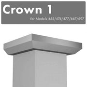 ZLINE Crown Molding #1 for Wall Range Hood in Stainless Steel (CM1-455/476/477/667/697)