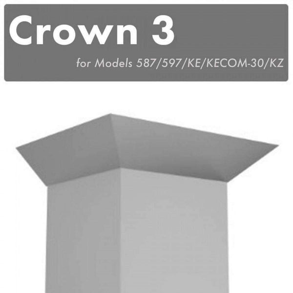 ZLINE Crown Molding #3 for Wall Range Hood (CM3-587/597/KE/KECOM-30/KZ) Range Hood Accessories ZLINE 