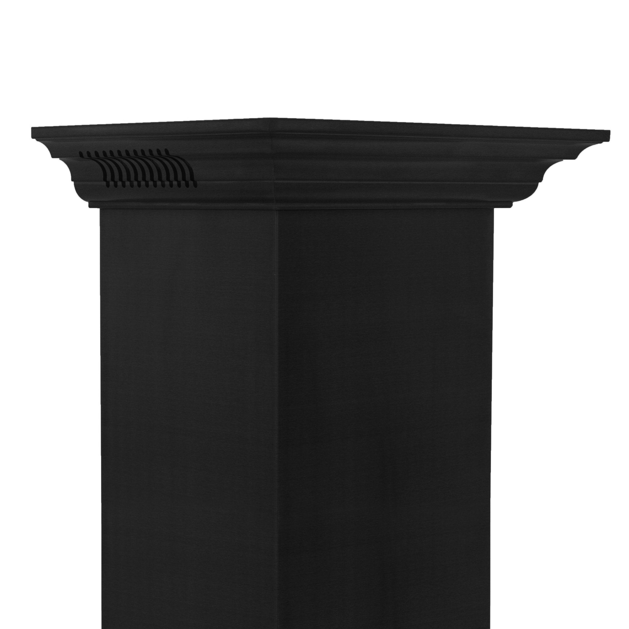 Black crown molding straight section with built-in speaker grille