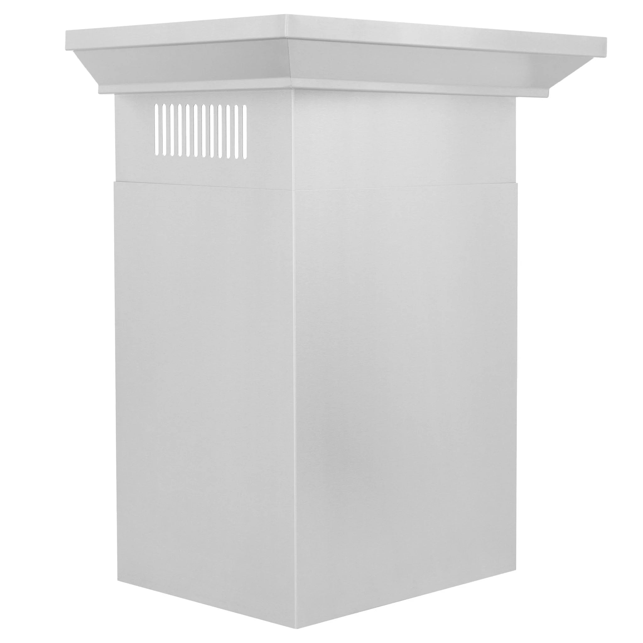 ZLINE crown molding profile 2 chimney cover, light gray, vent grille on front