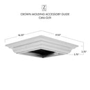 ZLINE Vented Crown Molding Profile 6 for Island Mount Range Hood (CM6V-GL9i)