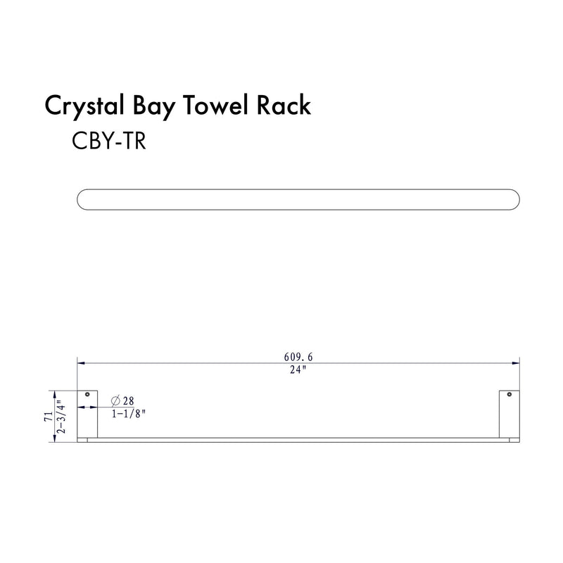 ZLINE Crystal Bay Bathroom Package with Faucet, Towel Rail, Hook, Ring and Toilet Paper Holder in Chrome (5BP-CBYACCF-CH)