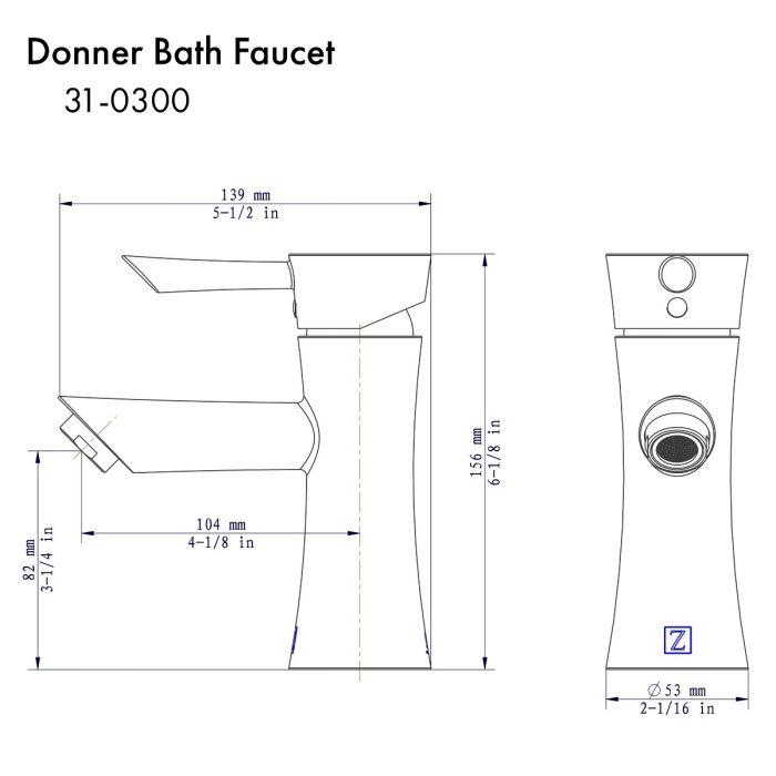 Chrome bath faucet with curved spout and single lever handle
