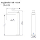 ZLINE Eagle Falls Bath Faucet in Brushed Nickel (EAG-BF-BN) Bathroom Faucet ZLINE 