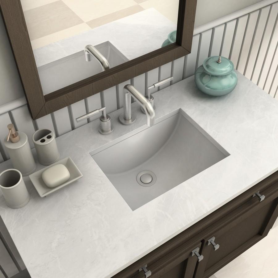 Brushed nickel 3-hole bath faucet set with arched spout and side controls
