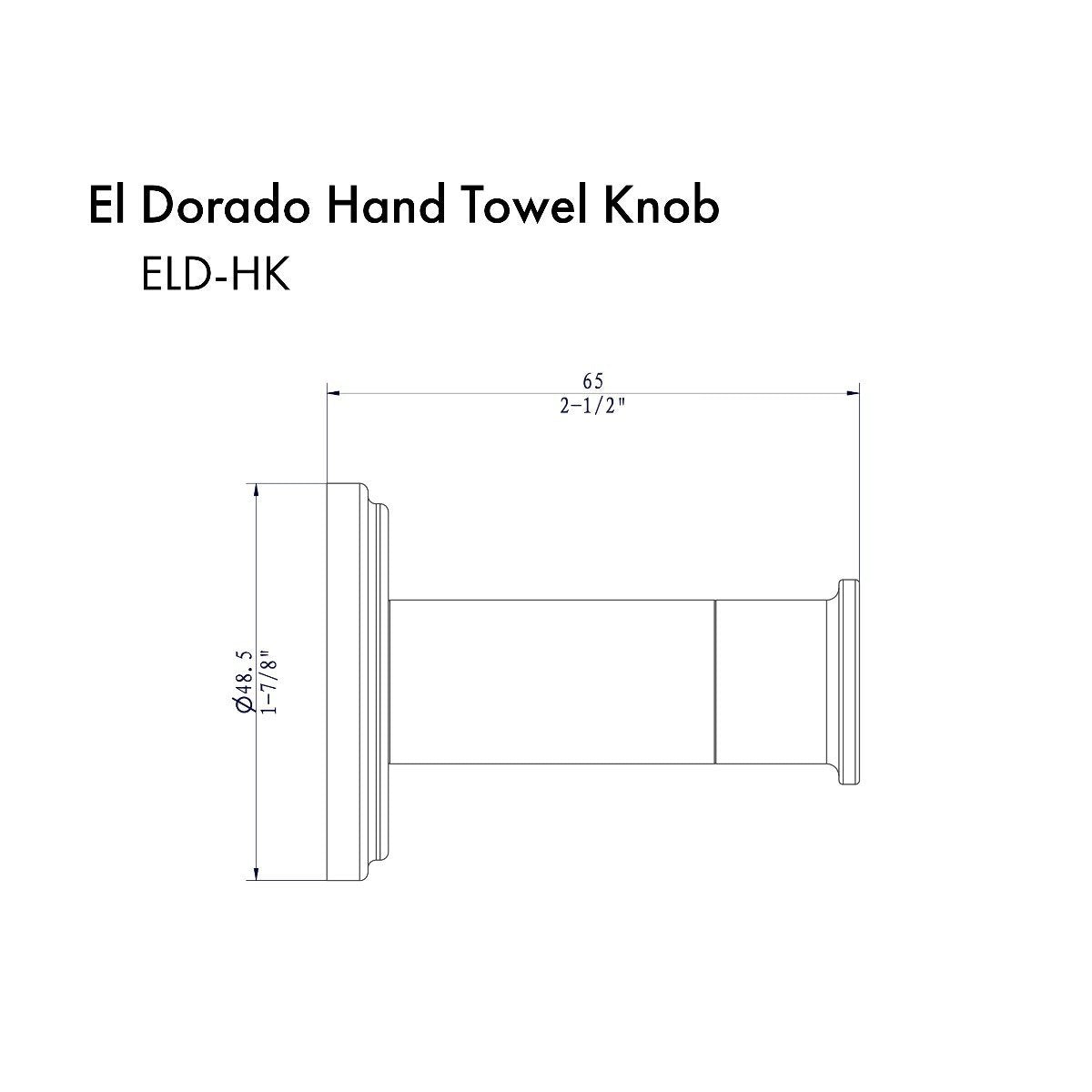 Wall-mounted hand towel hook with chrome knob and circular base