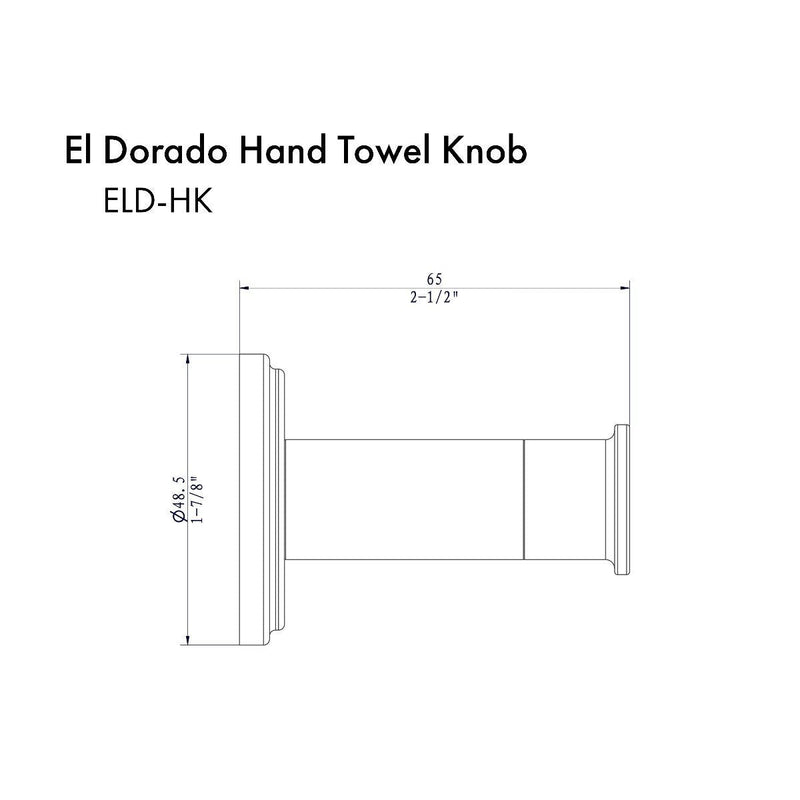 ZLINE El Dorado Towel Hook in Matte Black (ELD-HK-MB) Bathroom Accessories ZLINE 