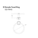 ZLINE El Dorado Towel Ring in Gun Metal (ELD-TRNG-GM) Bathroom Accessories ZLINE 