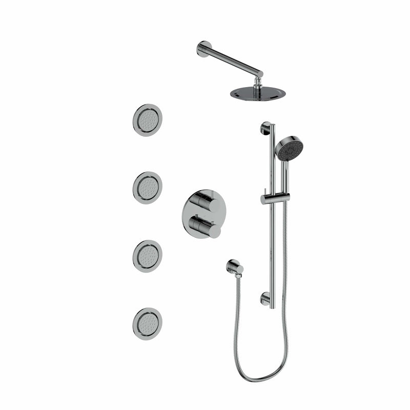 ZLINE Emerald Bay Thermostatic Shower System with Body Jets in Chrome (EMBY-SHS-T3-CH) Shower System ZLINE 