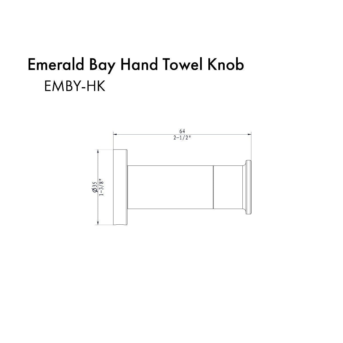 Gun metal wall-mounted towel hook with cylindrical hand towel knob