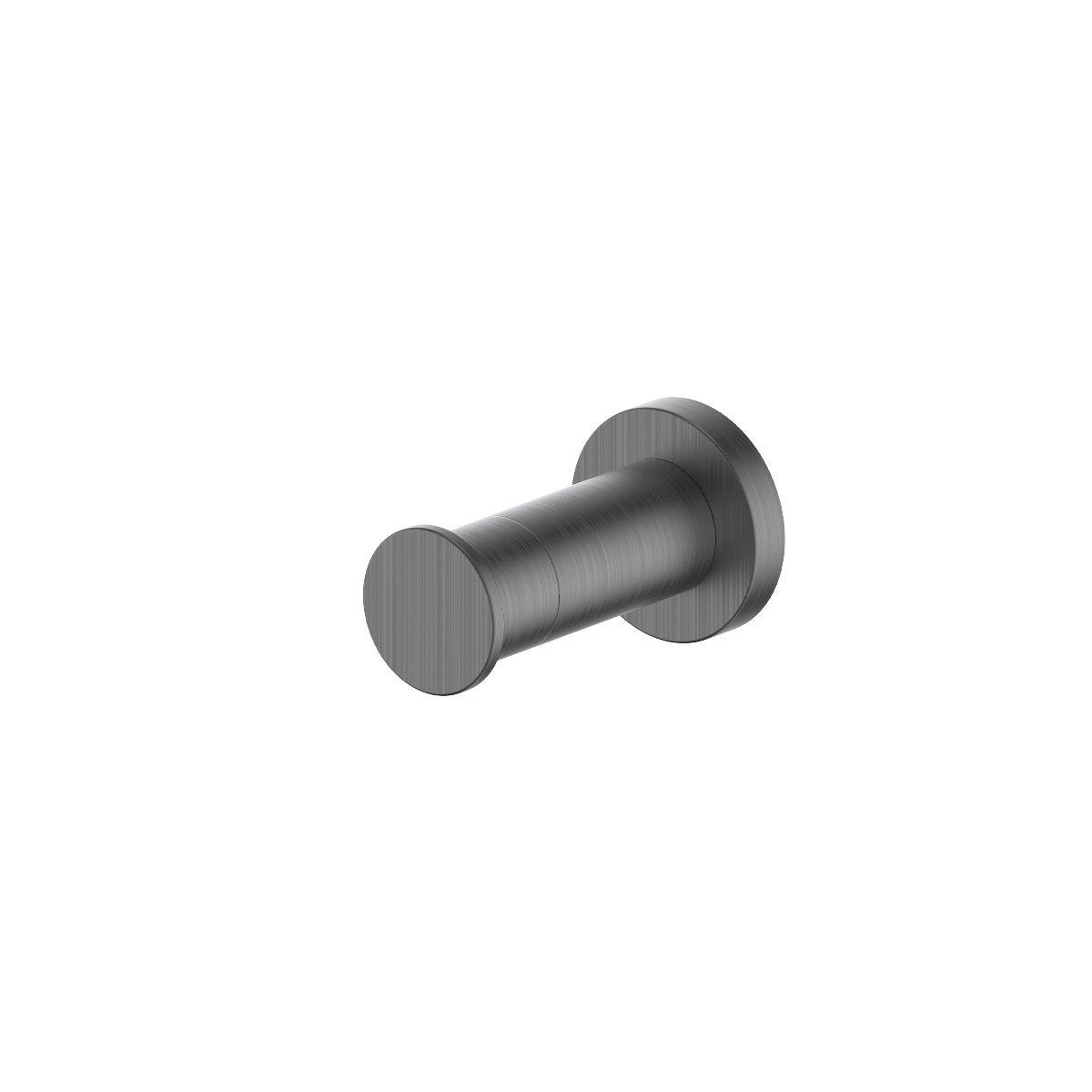 Gun metal cylindrical towel hook knob with round mounting base