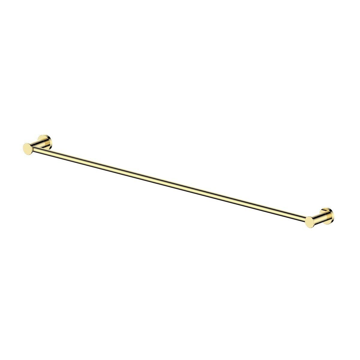Polished gold towel rack bar with round end caps