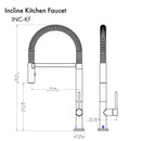 ZLINE Incline Kitchen Faucet in Gun Metal (INC-KF-GM) Kitchen Faucet ZLINE 