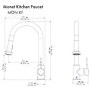ZLINE Monet Kitchen Faucet in Polished Gold (MON-KF-PG) Kitchen Faucet ZLINE 