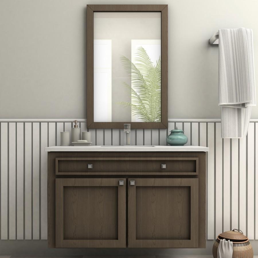 Chrome single-handle bath faucet with long rectangular spout