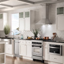 ZLINE Legacy Series Autograph Edition 24-inch Dual Fuel Range with Gas Stove and 2.8 Cu. Ft. Electric Oven in Fingerprint Resistant Satin Stainless Steel with Matte Black Accents (RASZ-SN-24-MB)