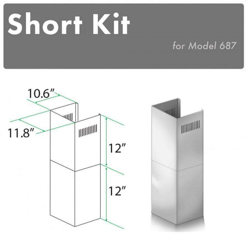 ZLINE Short Kit for 8' Ceilings, SK-696 Range Hood Accessories ZLINE 