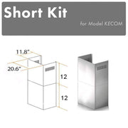 ZLINE 2-Piece 12-Inch Short Chimney Pieces for 7 Ft. to 8 Ft. Ceiling in Stainless Steel (SK-KECOM)