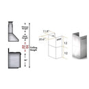 ZLINE Short Kit for 8' Ceilings (SK-KECOM) Range Hood Accessories ZLINE 