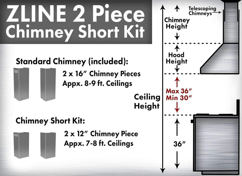 ZLINE Short Kit for 8ft. Ceilings (SK-KN4) Range Hood Accessories ZLINE 