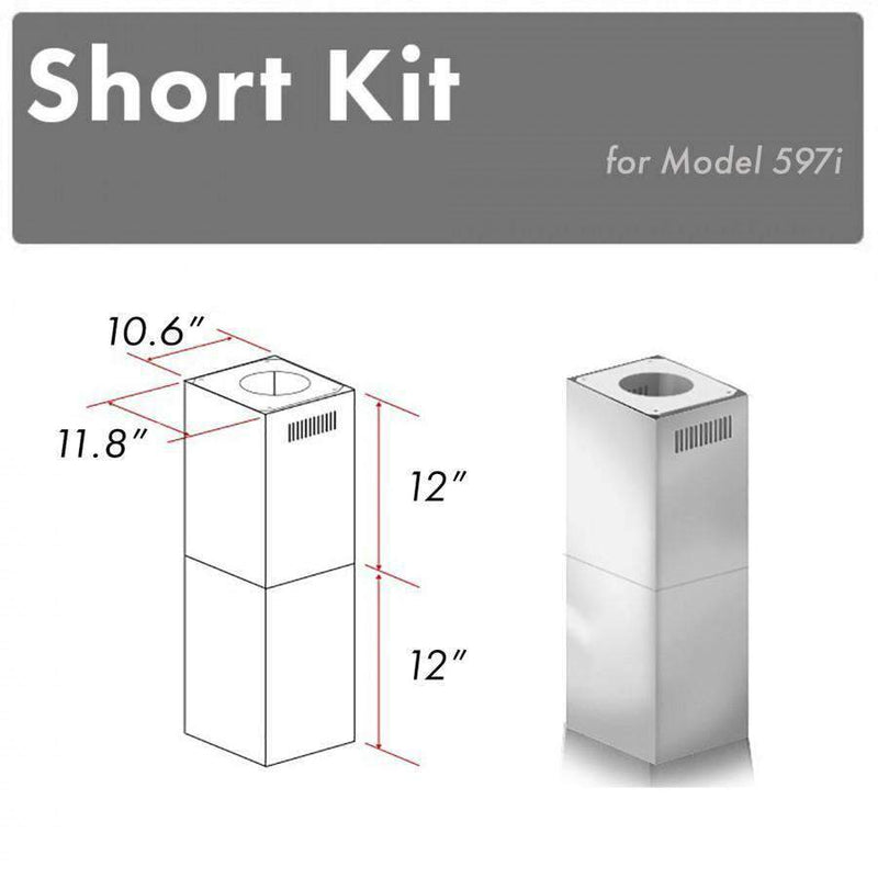 ZLINE Short Kit for Ceilings Under 8' ISLAND (SK-597i) Range Hood Accessories ZLINE 