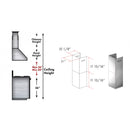 ZLINE Shot Kit - 2x 12" Alpine Short Chimney Pieces for 7 ft. to 8 ft. Ceilings (SK-ALP70WL) Range Hood Accessories ZLINE 