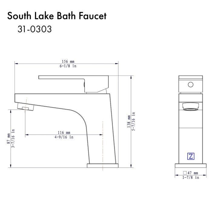 ZLINE South Lake Bath Faucet in Chrome (STL-BF-CH) Bathroom Faucet ZLINE 