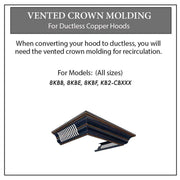 ZLINE Vented Crown Molding Profile 6 for Range Hoods w/Recirculating Option (CM6V-8KBB)