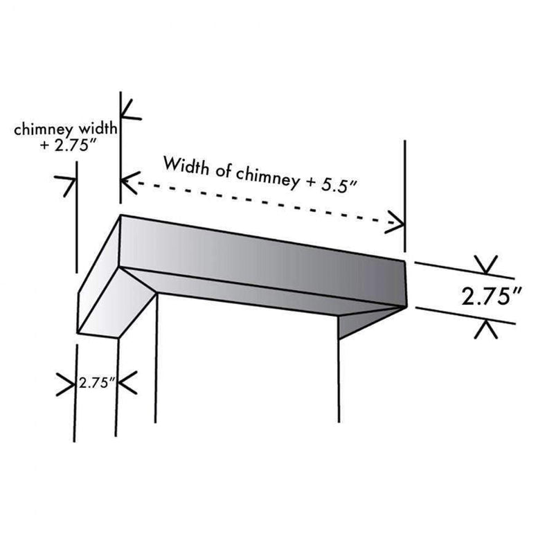 ZLINE Vented Crown Molding for Wall Mount Range Hood (CM6V-300V) Range Hood Accessories ZLINE 