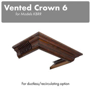 ZLINE Vented Crown Molding Profile 6 for Wooden Wall Mount Range Hood (CM6V-KBRR)