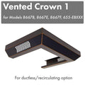 ZLINE Vented Crown Molding Profile 1 for Wall Mount Range Hood (CM1V-8667B) Range Hood Accessories ZLINE 